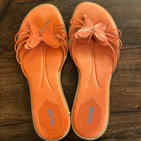 🦋 Nicole Women's Orange Sandals - Picture 10 of 11